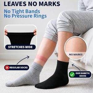 Imported Diabetic Socks | Pack of 3 (Black)